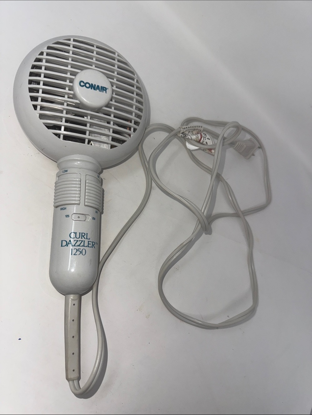 CONAIR Curl Dazzler 1250 Hair Blow Dryer Model 055W Works Well